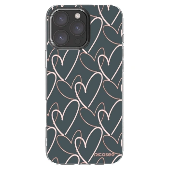 Picasee silikonowe przeźroczyste etui na Apple iPhone 16 Pro Max - Lots of love