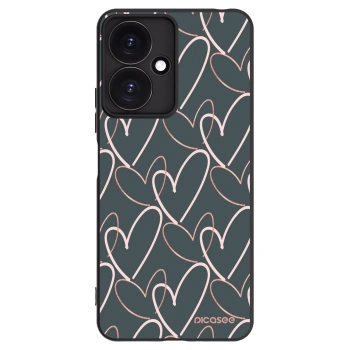 Picasee silikonowe czarne etui na Xiaomi Redmi 13C 5G - Lots of love