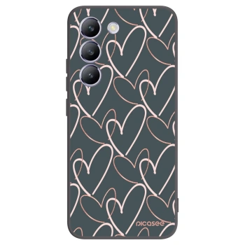 Picasee silikonowe czarne etui na Vivo V40 SE 5G - Lots of love
