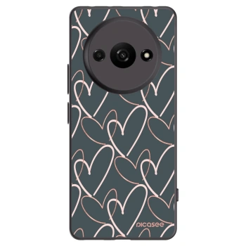 Picasee silikonowe czarne etui na Xiaomi Redmi A3 - Lots of love