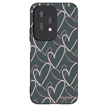 Picasee silikonowe czarne etui na Honor 200 Lite - Lots of love