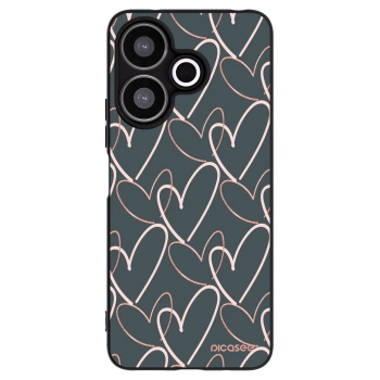 Picasee silikonowe czarne etui na Xiaomi Redmi 13 4G - Lots of love