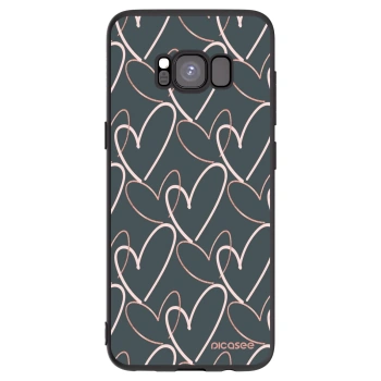 Picasee silikonowe czarne etui na Samsung Galaxy S8 G950F - Lots of love