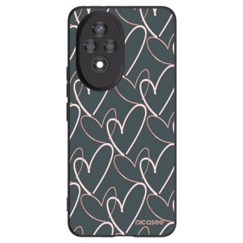 Picasee silikonowe czarne etui na Honor 200 5G - Lots of love