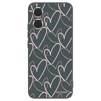 Picasee silikonowe czarne etui na Motorola Moto G85 - Lots of love