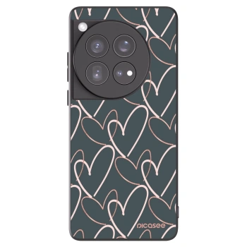 Picasee silikonowe czarne etui na OnePlus 12 5G - Lots of love