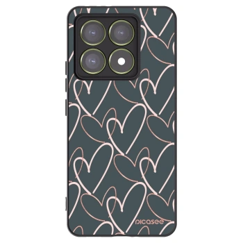 Picasee silikonowe czarne etui na Xiaomi 14T - Lots of love