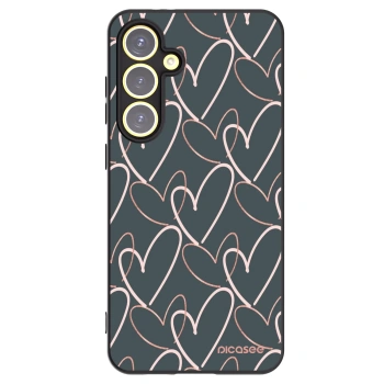 Picasee silikonowe czarne etui na Samsung Galaxy S24 FE S721B - Lots of love