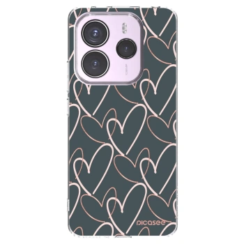 Picasee silikonowe przeźroczyste etui na Xiaomi Redmi Note 14 5G - Lots of love