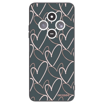 Picasee silikonowe czarne etui na Xiaomi Redmi 14C - Lots of love