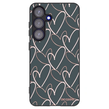 Picasee silikonowe czarne etui na Samsung Galaxy S25 5G - Lots of love