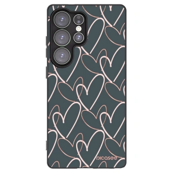 Picasee silikonowe czarne etui na Samsung Galaxy S25 Ultra 5G - Lots of love