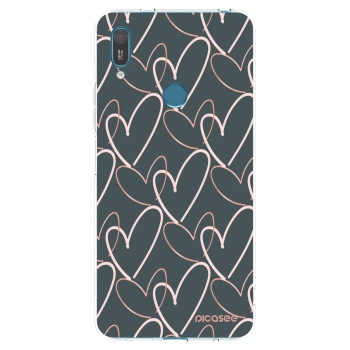 Picasee silikonowe przeźroczyste etui na Huawei Y7 2019 - Lots of love