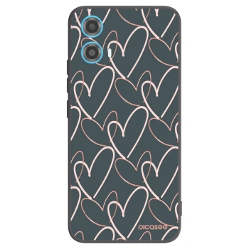Picasee silikonowe czarne etui na Motorola Moto G34 5G - Lots of love