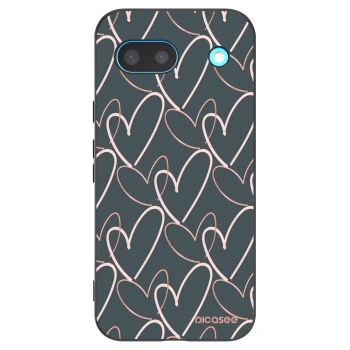 Picasee silikonowe czarne etui na Google Pixel 8 - Lots of love