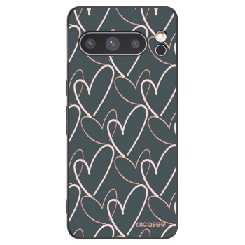 Picasee silikonowe czarne etui na Google Pixel 8 Pro - Lots of love