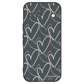 Picasee silikonowe czarne etui na Google Pixel 9 - Lots of love