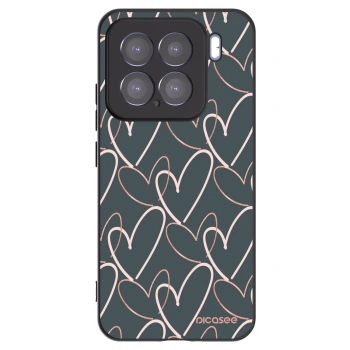 Picasee silikonowe czarne etui na Xiaomi 15 - Lots of love
