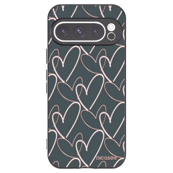 Picasee silikonowe czarne etui na Google Pixel 9 Pro - Lots of love