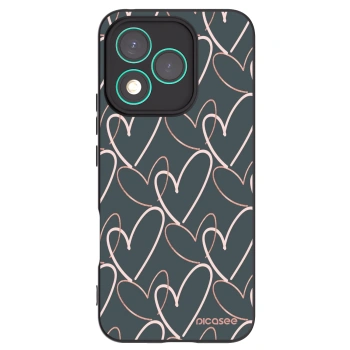 Picasee silikonowe czarne etui na Honor 400 Lite 5G - Lots of love