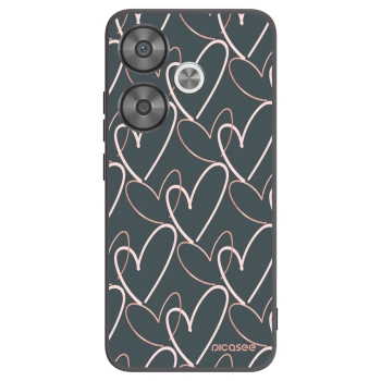 Picasee silikonowe czarne etui na Xiaomi Poco F6 - Lots of love