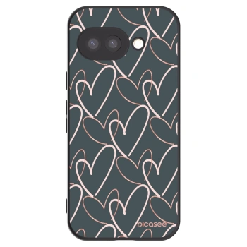 Picasee silikonowe czarne etui na Google Pixel 9a - Lots of love
