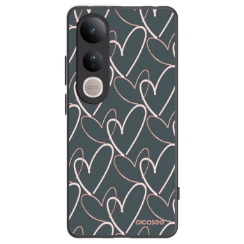 Picasee silikonowe czarne etui na Vivo V50 Lite 5G - Lots of love