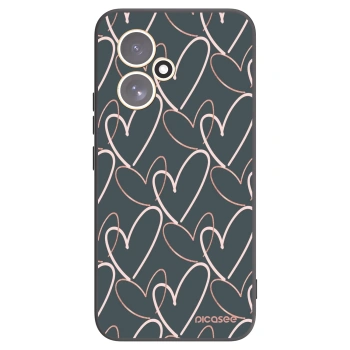 Picasee silikonowe czarne etui na Honor 400 5G - Lots of love