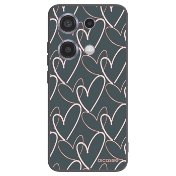 Picasee silikonowe czarne etui na Xiaomi Redmi Note 14S - Lots of love