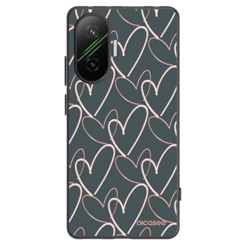 Picasee silikonowe czarne etui na Xiaomi Poco F7 5G - Lots of love