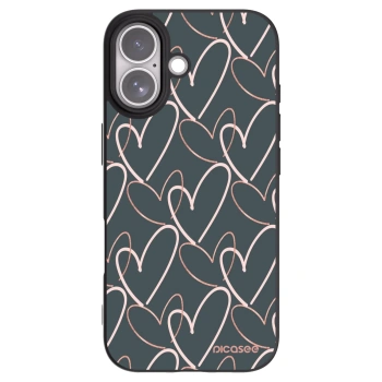 Picasee silikonowe czarne etui na Apple iPhone 17 - Lots of love