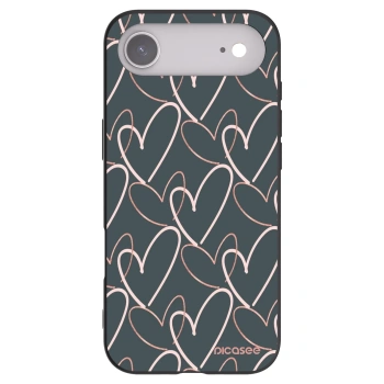 Picasee silikonowe czarne etui na Apple iPhone Air - Lots of love