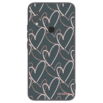 Picasee silikonowe czarne etui na Xiaomi Redmi 7 - Lots of love