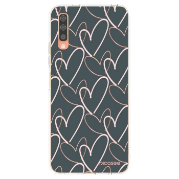 Picasee silikonowe przeźroczyste etui na Samsung Galaxy A70 A705F - Lots of love