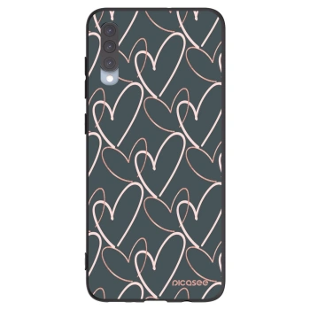 Picasee silikonowe czarne etui na Samsung Galaxy A70 A705F - Lots of love