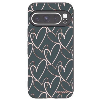 Picasee silikonowe czarne etui na Google Pixel 9 Pro XL - Lots of love