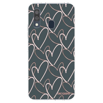 Picasee silikonowe przeźroczyste etui na Samsung Galaxy A40 A405F - Lots of love
