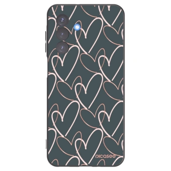 Picasee silikonowe czarne etui na Samsung Galaxy A17 5G - Lots of love