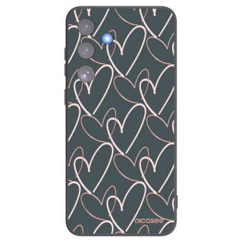 Picasee silikonowe czarne etui na Samsung Galaxy S25 FE 5G - Lots of love