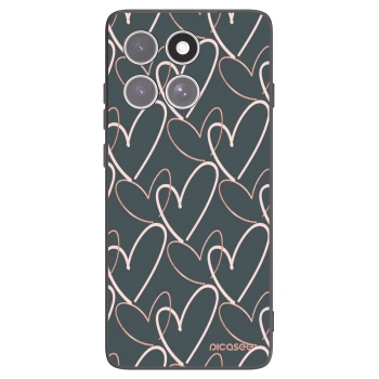 Picasee silikonowe czarne etui na Motorola Edge 60 Fusion - Lots of love