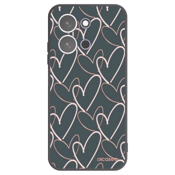 Picasee silikonowe czarne etui na Xiaomi Redmi 15C 5G - Lots of love