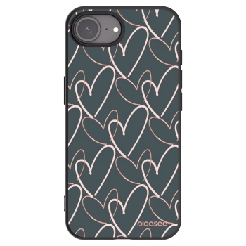 Picasee silikonowe czarne etui na Apple iPhone 17e - Lots of love