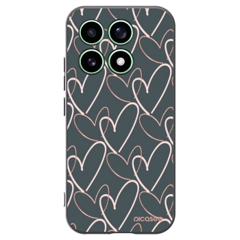 Picasee silikonowe czarne etui na Xiaomi 17 - Lots of love