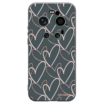 Picasee silikonowe czarne etui na Xiaomi 17 Ultra - Lots of love