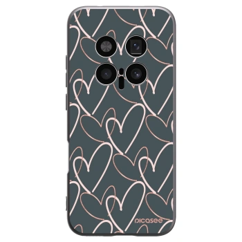 Picasee silikonowe czarne etui na Honor Magic8 Pro 5G - Lots of love