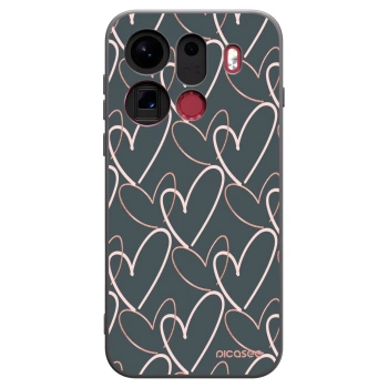 Picasee silikonowe czarne etui na OPPO Find X9 Pro - Lots of love