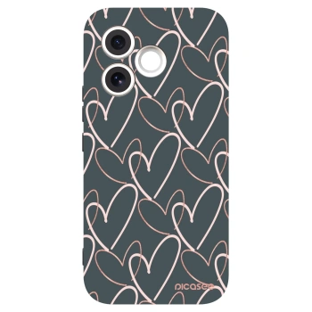 Picasee silikonowe czarne etui na Honor 600 Lite - Lots of love