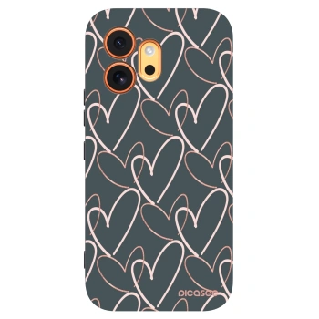 Picasee silikonowe czarne etui na Honor 600 - Lots of love