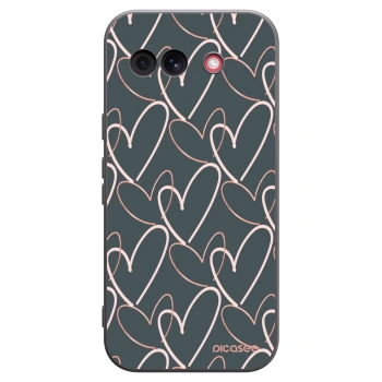 Picasee silikonowe czarne etui na Google Pixel 10a - Lots of love