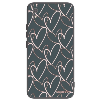Picasee silikonowe czarne etui na Xiaomi Redmi 7A - Lots of love